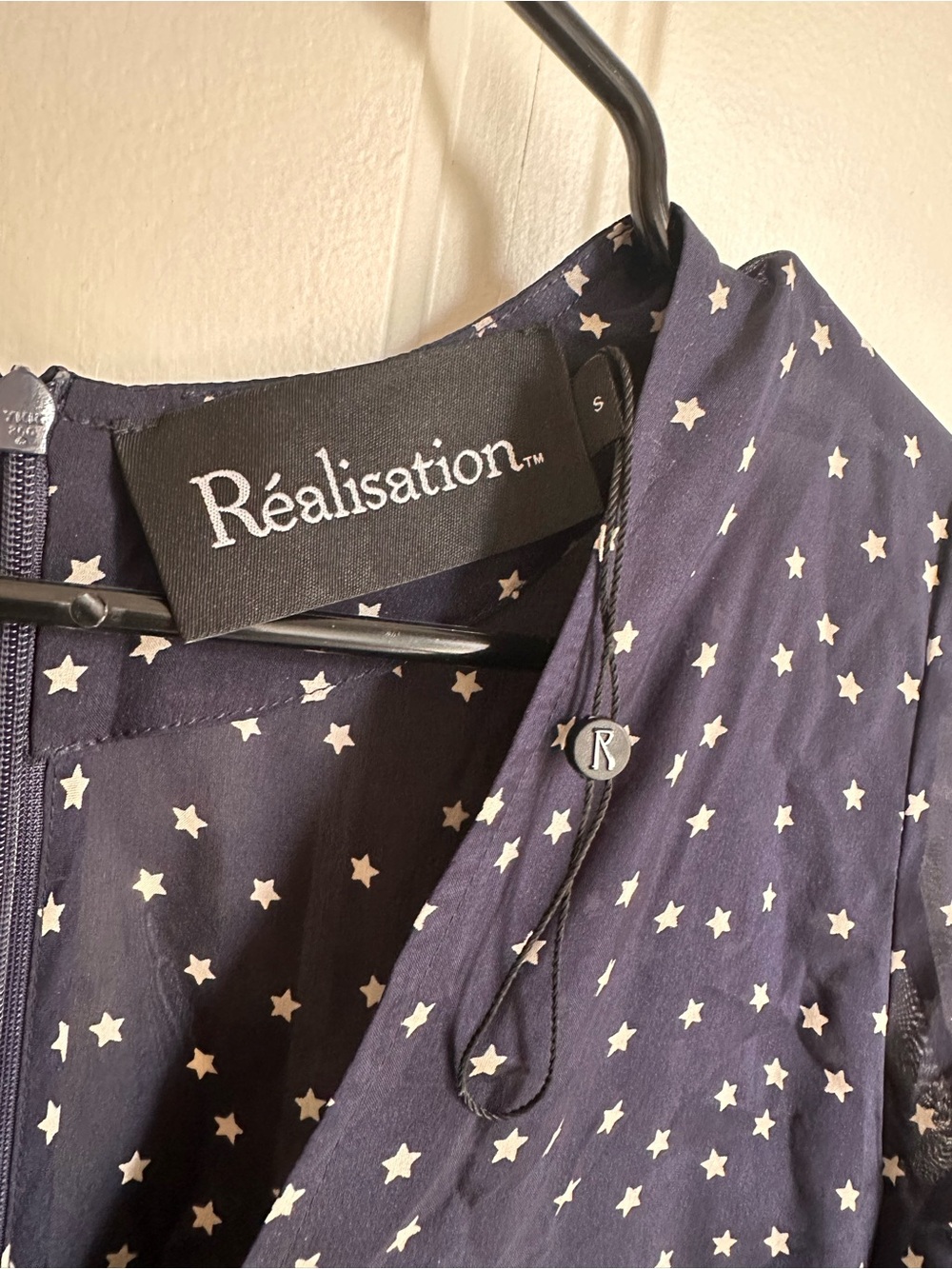 Realisation Par Navy Star Print Mini Dress Ozzie - Picture 3 of 7
